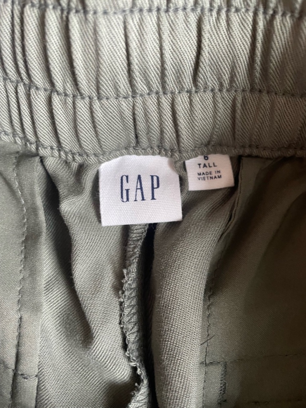 GAP Pull-On Pants Olive Green Size 6 Tall - Picture 4 of 5